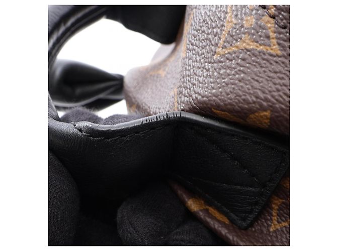 Zaino/Borsa Louis Vuitton Palm Springs PM Monogram Marrone Nero Monogramma - vista 9