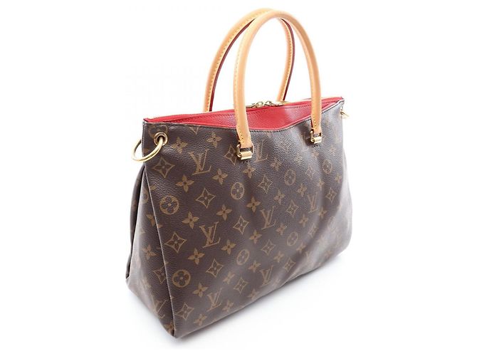 Borsa 2-Way Louis Vuitton Pallas Marrone Rosso Monogramma - vista 2