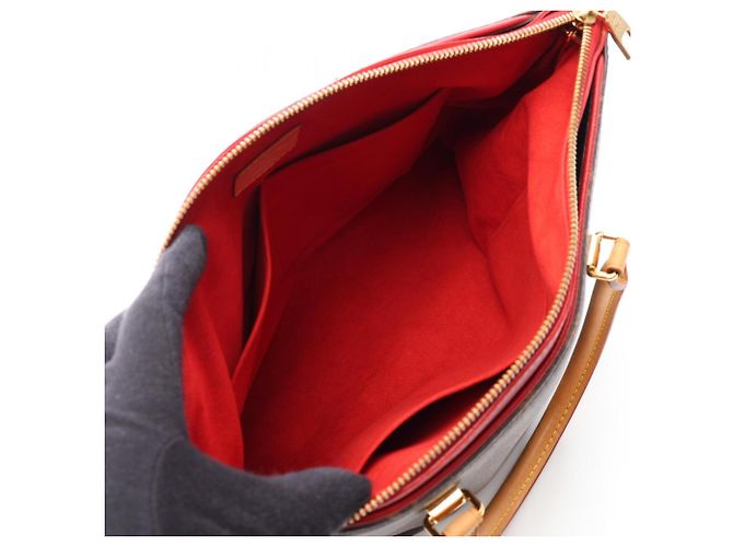 Borsa 2-Way Louis Vuitton Pallas Marrone Rosso Monogramma - vista 3