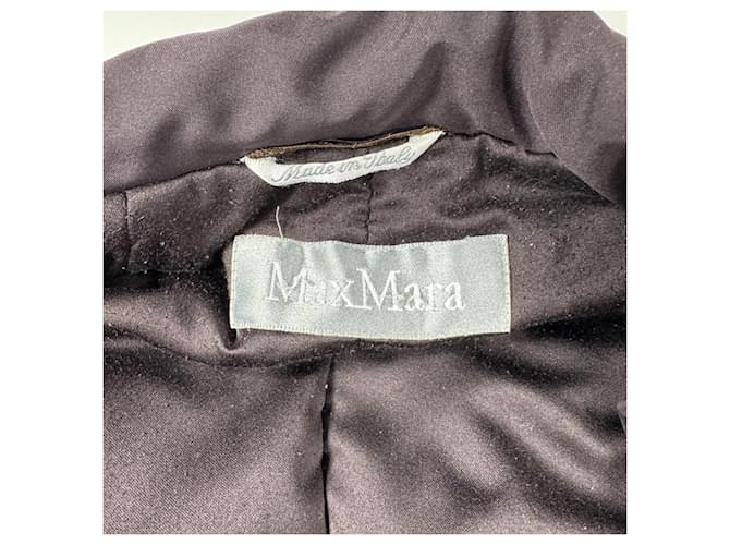 Max Mara Abrigo Cruzado Acolchado Marrón oscuro - vista 3