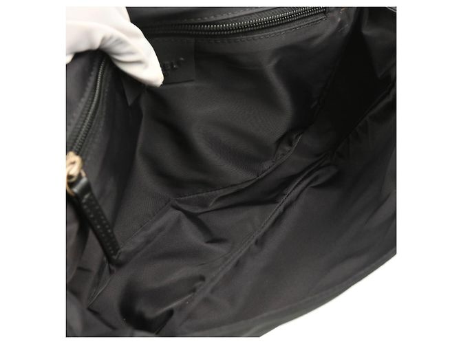 Chanel Sport Line Flap Messenger in lana e nylon Small Nero - vista 4