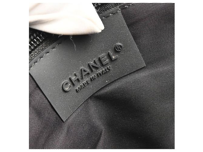Chanel Sport Line Flap Messenger in lana e nylon Small Nero - vista 5