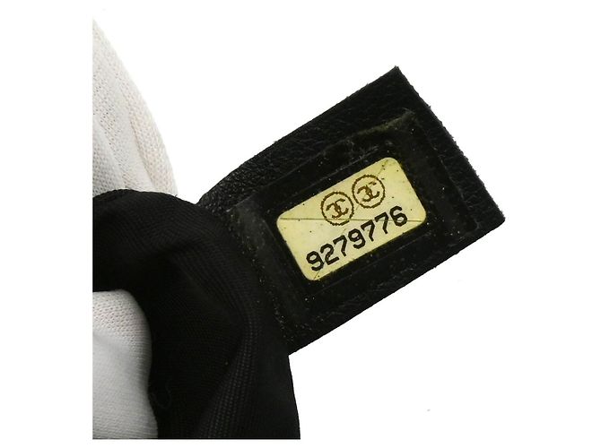 Chanel Sport Line Flap Messenger in lana e nylon Small Nero - vista 6