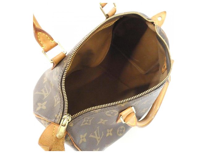 Borsa Boston Louis Vuitton Monogram Speedy Marrone - vista 9