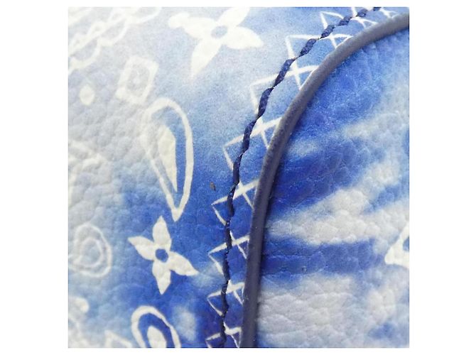 Borsa a tracolla Louis Vuitton Monogram Bandana City Keepall Blu - vista 3