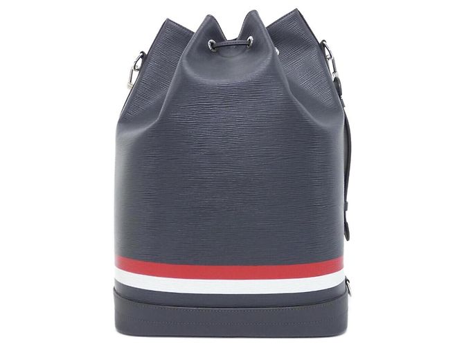 Borsa a Spalla Louis Vuitton Epi Noe Marin M51068 Blu - vista 2