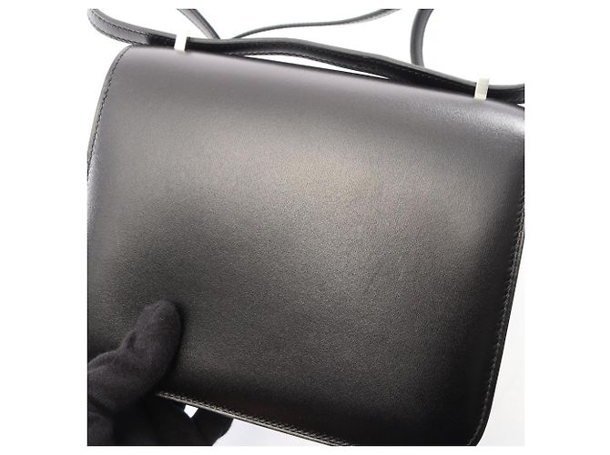 Hermès Borsa a tracolla Hermes Constance 3 Mini in pelle di vitello nera Nero - vista 7