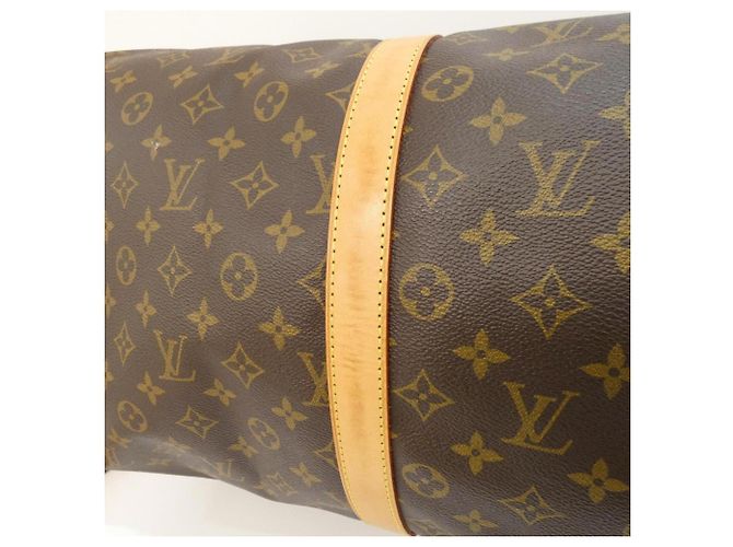Borsa Boston Louis Vuitton Monogram Keepall Bandoulière 55cm Marrone - vista 2