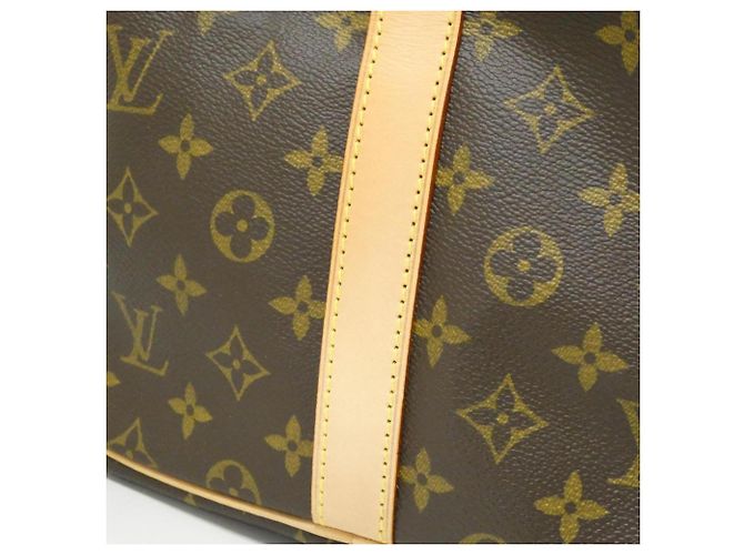 Louis Vuitton Monogram Keepall Bandoulière 60cm Bolso Boston Castaño - vista 6