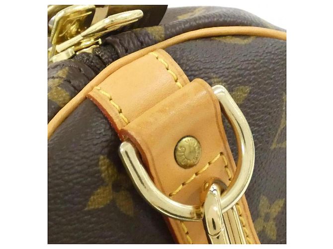 Louis Vuitton Monogram Keepall Bandoulière 60cm Bolso Boston Castaño - vista 7