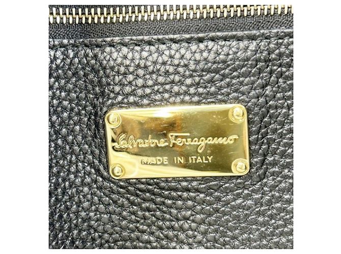 Borsa a tracolla Salvatore Ferragamo Gancini 21 F074 Nero - vista 8