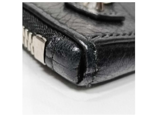 Clutch Balenciaga City in pelle nera Nero - vista 10