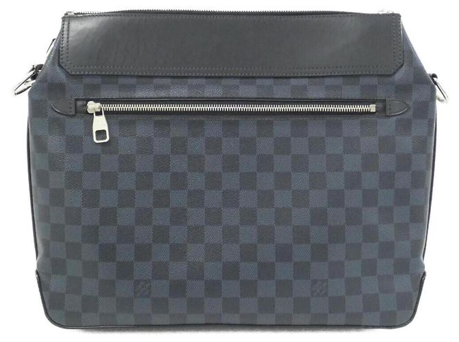 Bolsa de Ombro Louis Vuitton Damier Cobalt Messenger Greenwich Preto Azul - vista 2