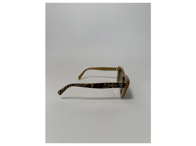 Céline Gafas de Sol Celine CL40187I 99A 3 Dots Cat Eye Animalier (Full set) Nuevo/Original Castaño Estampado de leopardo - vista 3