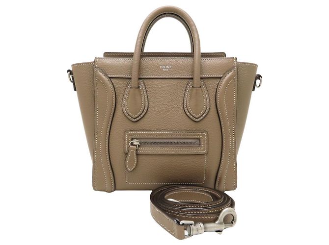 Céline Borsa Celine Luggage Nano Shopper Grigio - vista 2