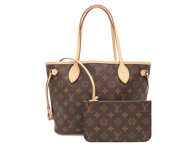 Borsa Tote Louis Vuitton Monogram Neverfull PM Marrone - vista 2