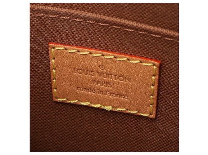 Borsa a mano 2-Way Louis Vuitton Petite Sac Plat Marrone Monogramma - vista 4