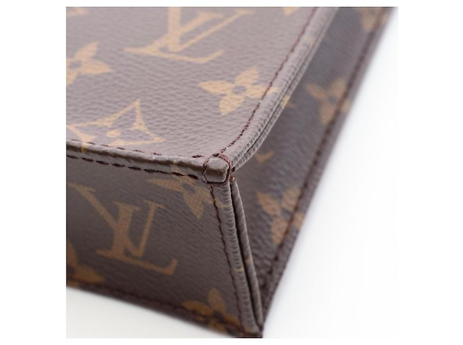 Borsa a mano 2-Way Louis Vuitton Petite Sac Plat Marrone Monogramma - vista 6