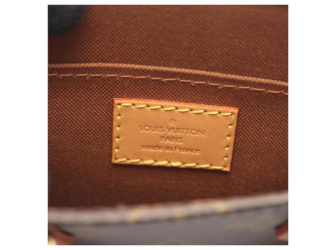 Borsa Louis Vuitton Petite Sac Plat Marrone Monogramma - vista 4