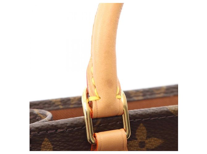 Borsa Louis Vuitton Petite Sac Plat Marrone Monogramma - vista 9