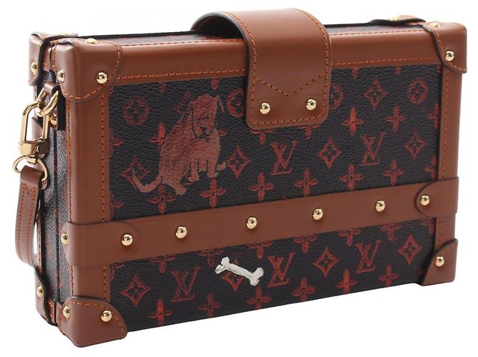 Borsa a tracolla Louis Vuitton Petite Malle NM Catgram Marrone - vista 2
