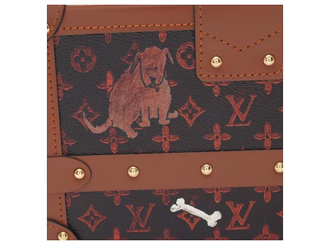 Borsa a tracolla Louis Vuitton Petite Malle NM Catgram Marrone - vista 6