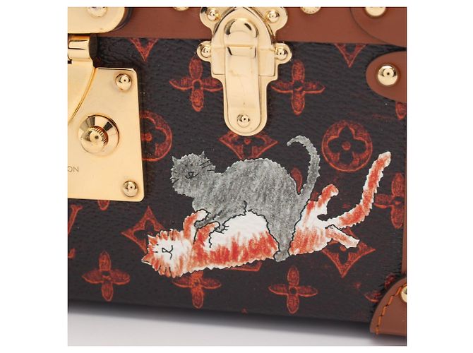 Borsa a tracolla Louis Vuitton Petite Malle NM Catgram Marrone - vista 7