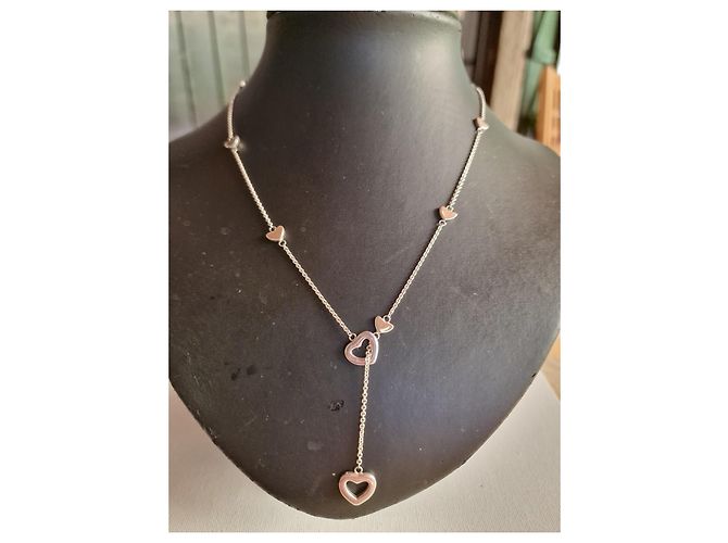 Tiffany & Co Colar de prata com corações - vista 5