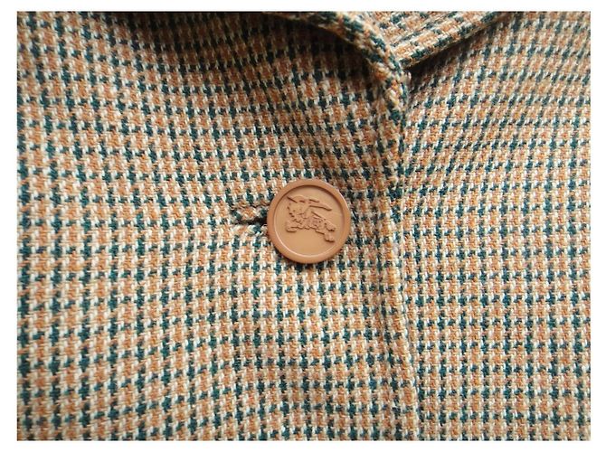 Kurze Burberrys Jacke mit Karomuster Braun Grün - Ansicht 9