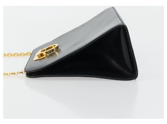 Salvatore Ferragamo Gancini Chain Leather Mini Blu navy - vista 4
