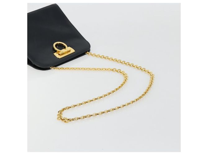 Salvatore Ferragamo Gancini Chain Leather Mini Blu navy - vista 7