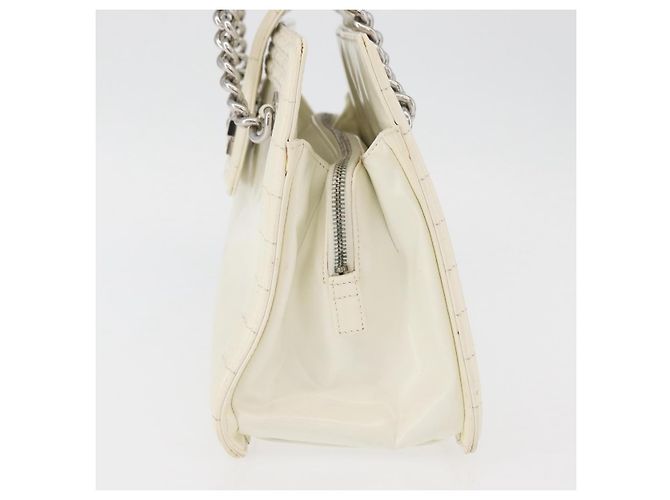 Tote Boy Chanel in pelle di vitello lucida Small Bianco - vista 3