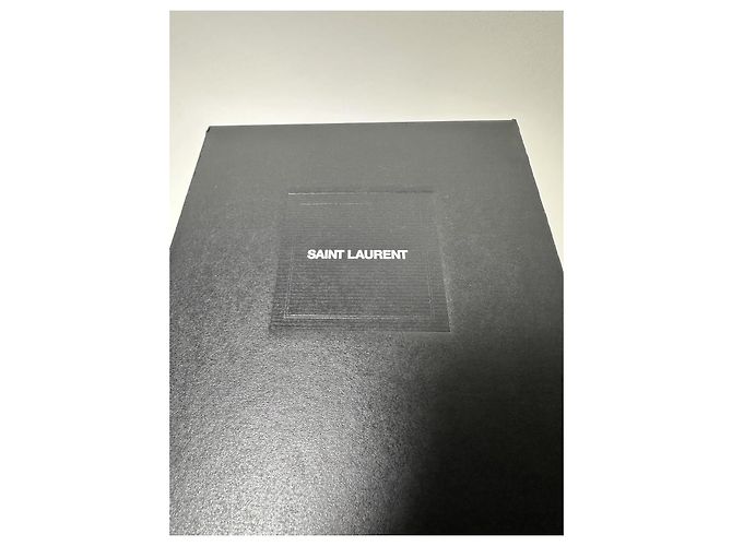 Espadrilles Saint Laurent en cuir grainé noir - vue 2