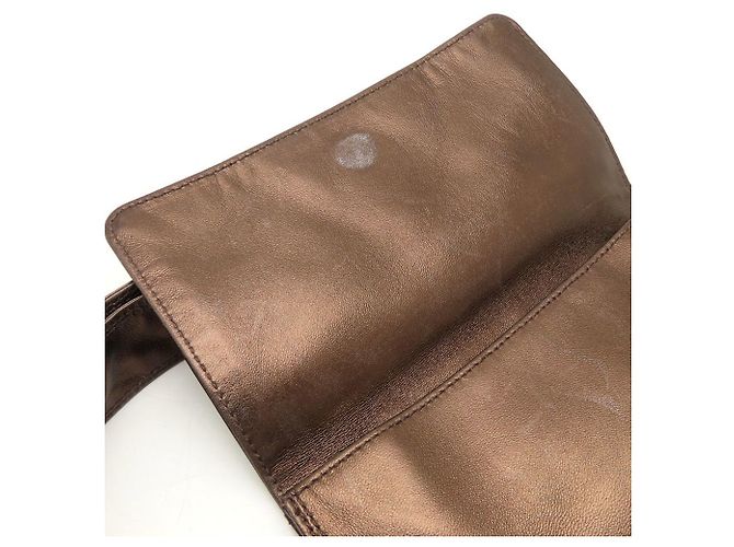 Borsa a tracolla in pelle Chanel color Bronzo - vista 12