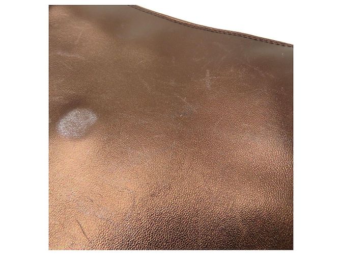 Borsa a tracolla in pelle Chanel color Bronzo - vista 13