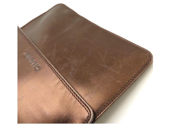 Borsa a tracolla in pelle Chanel color Bronzo - vista 15