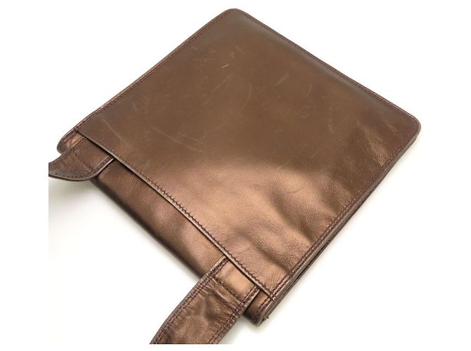 Borsa a tracolla in pelle Chanel color Bronzo - vista 17
