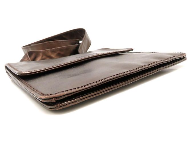 Borsa a tracolla in pelle Chanel color Bronzo - vista 4