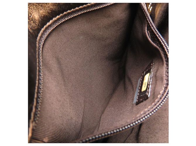 Borsa a tracolla in pelle Chanel color Bronzo - vista 8