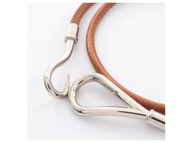 Hermès Pulseira Jumbo Charm Hermes Marrom Prata - vista 3