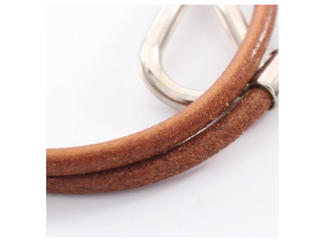 Hermès Pulseira Jumbo Charm Hermes Marrom Prata - vista 6