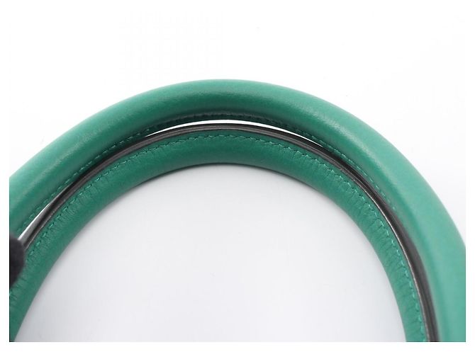 Hermès Borsa Hermes Birkin 35 Vert Vertigo Verde - vista 11