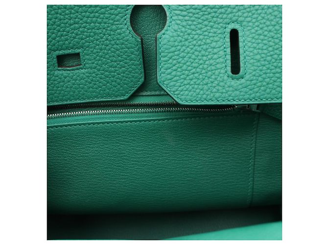 Hermès Borsa Hermes Birkin 35 Vert Vertigo Verde - vista 12