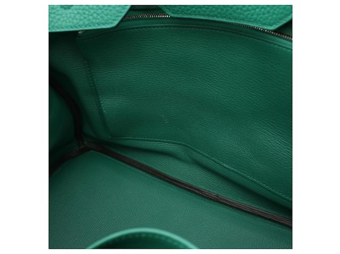 Hermès Borsa Hermes Birkin 35 Vert Vertigo Verde - vista 13