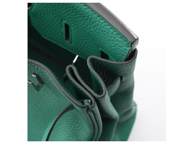 Hermès Borsa Hermes Birkin 35 Vert Vertigo Verde - vista 14