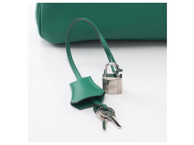 Hermès Borsa Hermes Birkin 35 Vert Vertigo Verde - vista 6