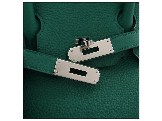 Hermès Borsa Hermes Birkin 35 Vert Vertigo Verde - vista 8