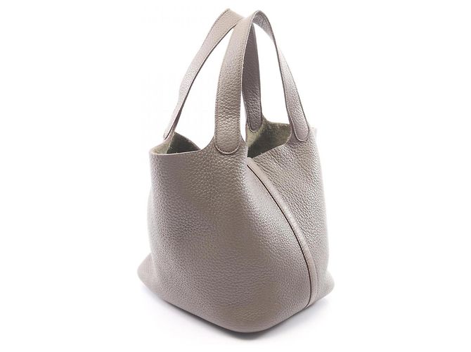 Hermès Hermes Picotin Lock MM Handtasche Beige Grau - Ansicht 2