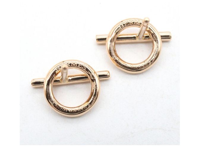 Hermès Hermes Finesse Ohrstecker aus 18K Roségold Golden - Ansicht 5