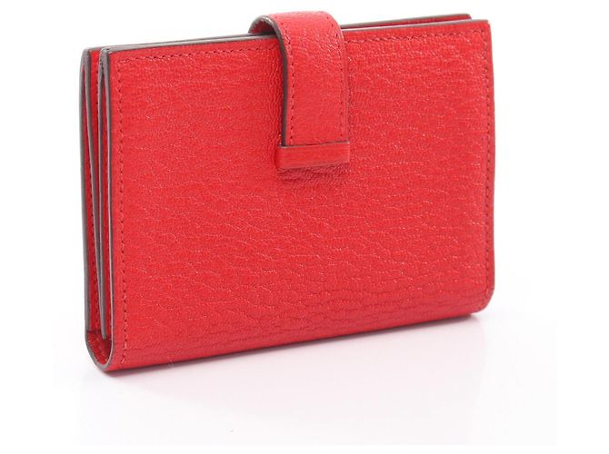 Tarjetero Hermès Bearn Rouge Tomato Roja - vista 2